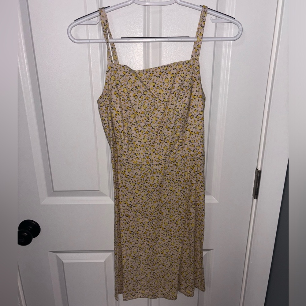 Old Navy Yellow Floral Midi Dress